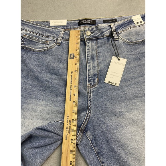 Judy Blue Jeans‎ Womens 24W Blue High Waist Boyfriend Stretch Cuff Denim JB88337 - Picture 9 of 14